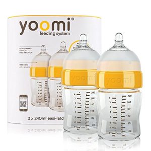 Yoomi 8 oz Feeding Bottle – Natural Latch-On, Anti-Colic Design