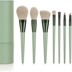 LiFBeauTiFuL 8pcs Wooden Makeup Brush Set with Bucket – Premium Synthetic Bristles (PK Handle)