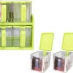 Green 4-Piece Condiment & Spice Rack Set