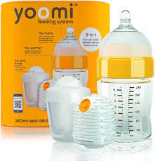 Yoomi 8 oz Baby Bottle 2-Pack – Natural Nipple Design, Anti-Colic Vent System